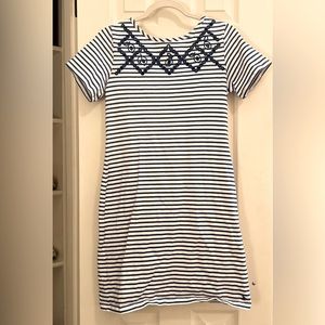 Joules Blue and White Stripe Dress